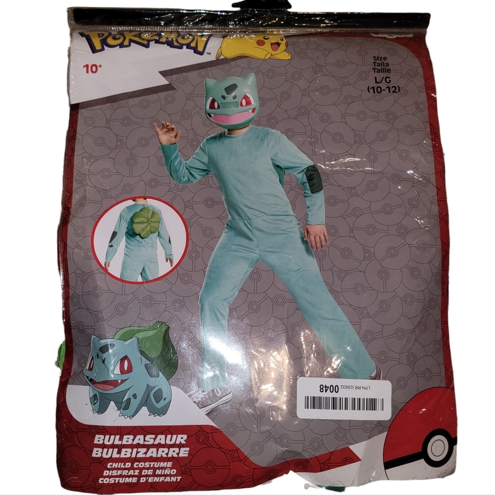 Kids Pokémon Bulbasaur Costume - Size L 10-12